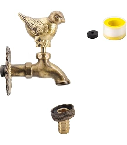 Amazon | ガーデン蛇口アンティークブロンズスタイル動物性脂肪鳩鳥